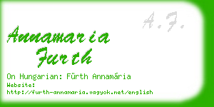 annamaria furth business card